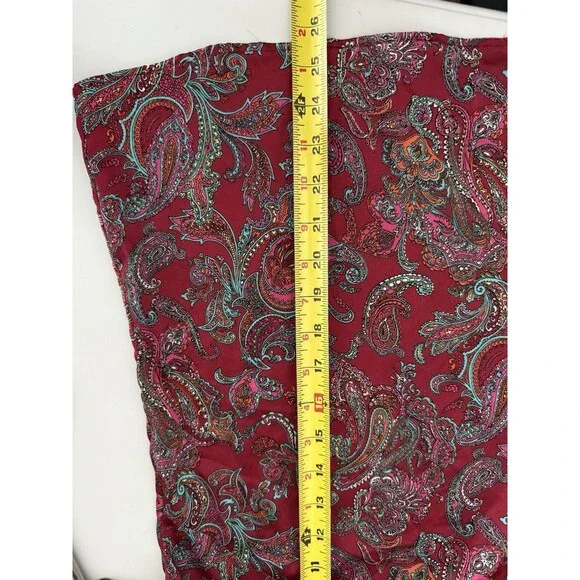 Talbots Paisley Blouse Extra Large XL Multicolor Womens Ruffles Long Sleeve - Picture 5 of 7